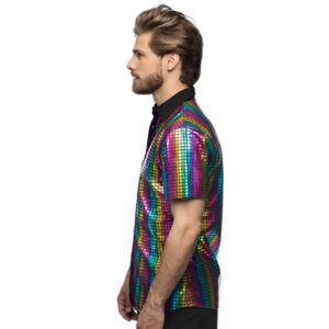 Alternative view of BOLAND Disco Diamond — Chemise disco colorée homme XL 54/56