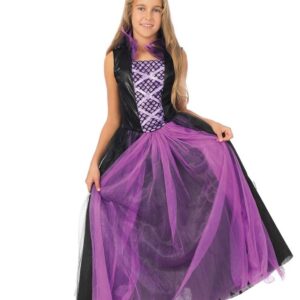 P'TTIT CLOWN - 24044 - Costume sorcière maléfique - noir, violet - enfant - 7/9 ans