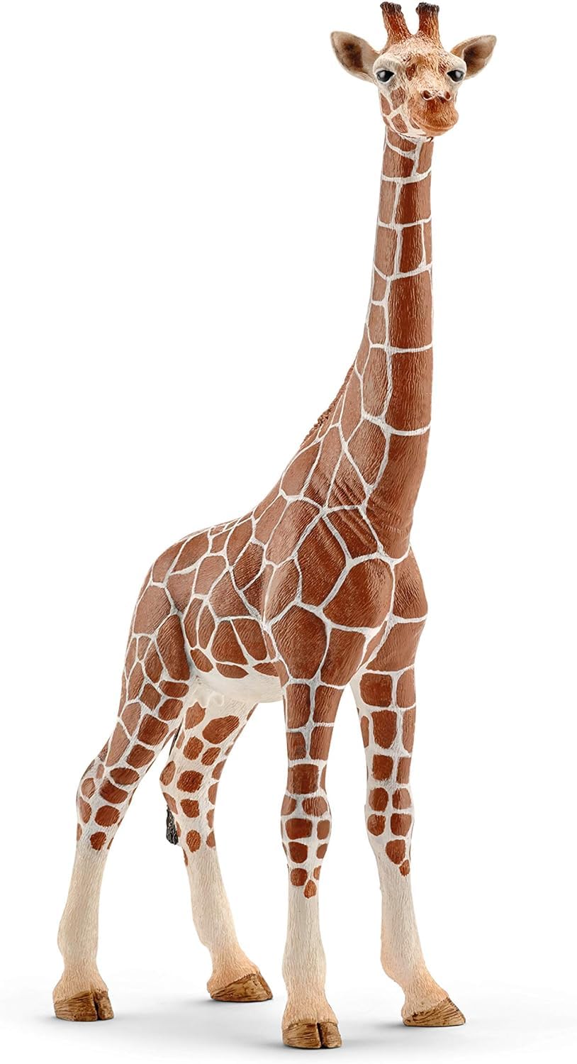 Schleich Wild Life | Girafe Femelle 14750 | Figurine Animale réaliste | Jouet de Zoo | Super Cadeau pour Filles et garçons | déco d’Anniversaire | Figurine dès 3 Ans | 9 x 4 x 17 cm