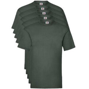 Fruit of the Loom Valueweight 5 Pack, T-Shirt Homme, Vert (Bottle Green 38), Large
