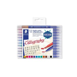 STAEDTLER Stylo de calligraphie à double extrémité 3005 TB12, couleurs assorties, 12 unités (lot de 1)