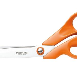 Fiskars Ciseaux de tailleur, Longueur totale: 27 cm, Acier inoxydable, Classic, 1005145