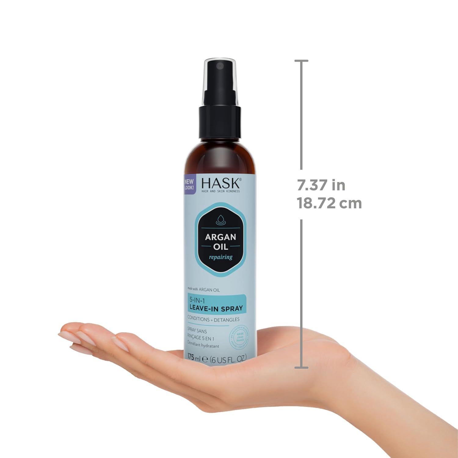 HASK 5en1 — Spray soin sans rinçage à l'huile d'argan 175 ml – Image 7