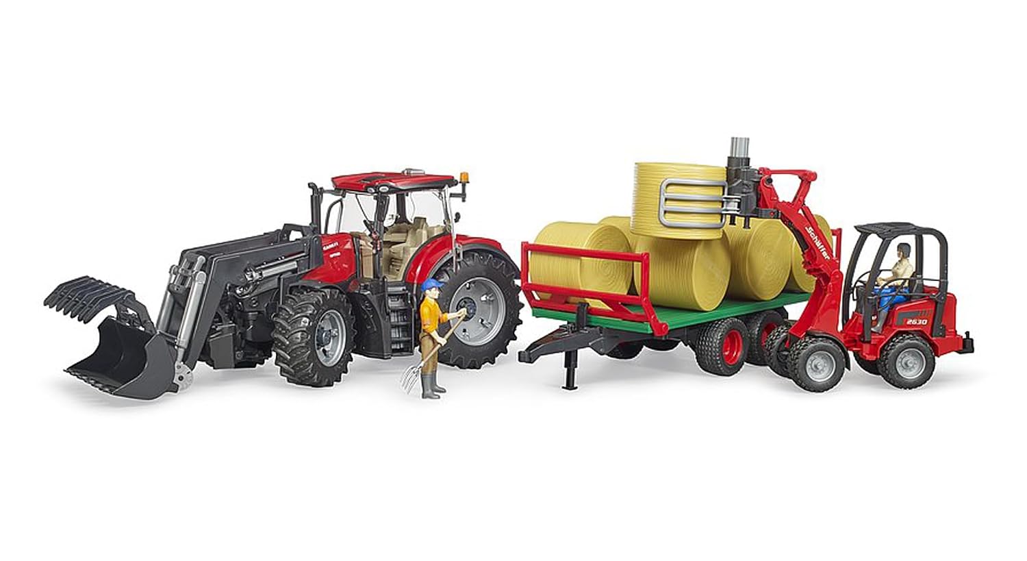 BRUDER Case IH Optum 300CVX — Tracteur 1:16 avec remorque – Image 3