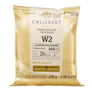 Callebaut N°W2 Finest 28% de couverture de chocolat blanc belge (Callets) 400g