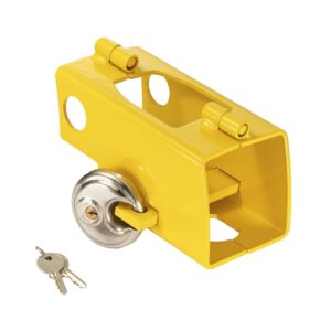 Mottez Antivol tête d'attelage Jaune 20 cm