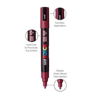Alternative view of POSCA PC-5M — Marqueur lie de vin pointe moyenne