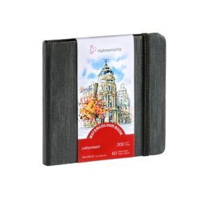 Hahnemühle Cahier aquarelle 200 g/m², grain fin, 30 feuilles, blanc naturel, 14 x 14 cm