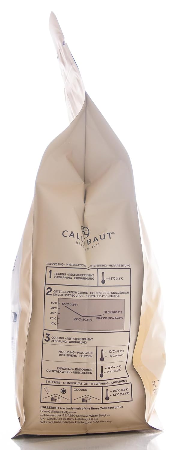 Callebaut - Callets au chocolat blanc couverture glaçure - 2,5kg – Image 3