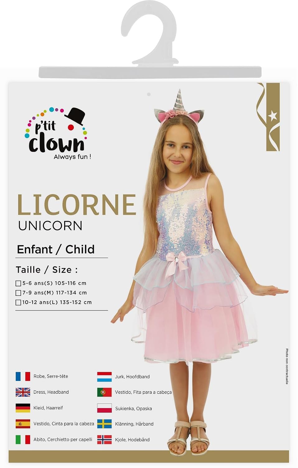 P’TIT CLOWN — Déguisement Licorne Fille 10-12 ans – Image 4