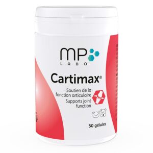 MP Labo Cartimax - Soutien de la Fonction Articulaire pour Chien et Chat - Glucosamine, Harpagophytum, Reine des Prés, Bambou et Oligo-éléments (50 Gélules)