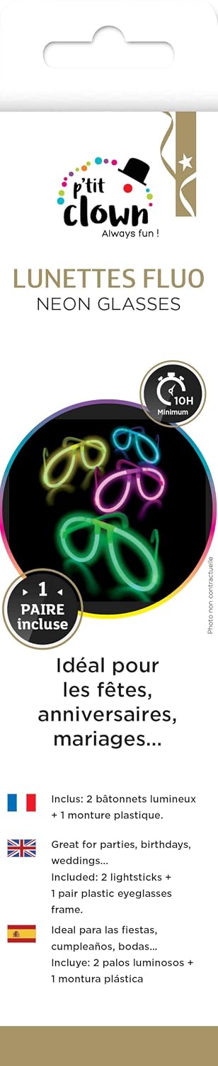 P'TIT CLOWN — Lunettes Bâtons Lumineux Fluorescentes – Image 5