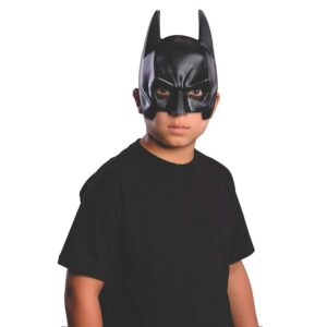 RUBIE'S DC officiel - BATMAN - Masque noire PVC pour enfant - Taille unique - à l'effigie du super héros Batman avec attache élastique à l’arrière Carnaval