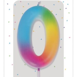 P'TIT CLOWN - Bougie Anniversaire Numérotée - Parfaite pour Décoration Gâteau - Fête Enfant, Adulte, Birthday Party (Multicolore, 0)