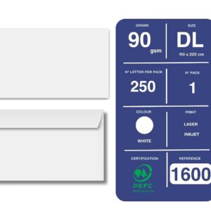 Alternative view of CLAIREFONTAINE Clairalfa — Boîte de 250 enveloppes DL 90 g/m²