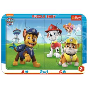 Trefl - Baby Puzzles en Cadres, Pat Patrouille Joyeuse, Pat Patrouille, pour Les Enfants à partir de 2 Ans