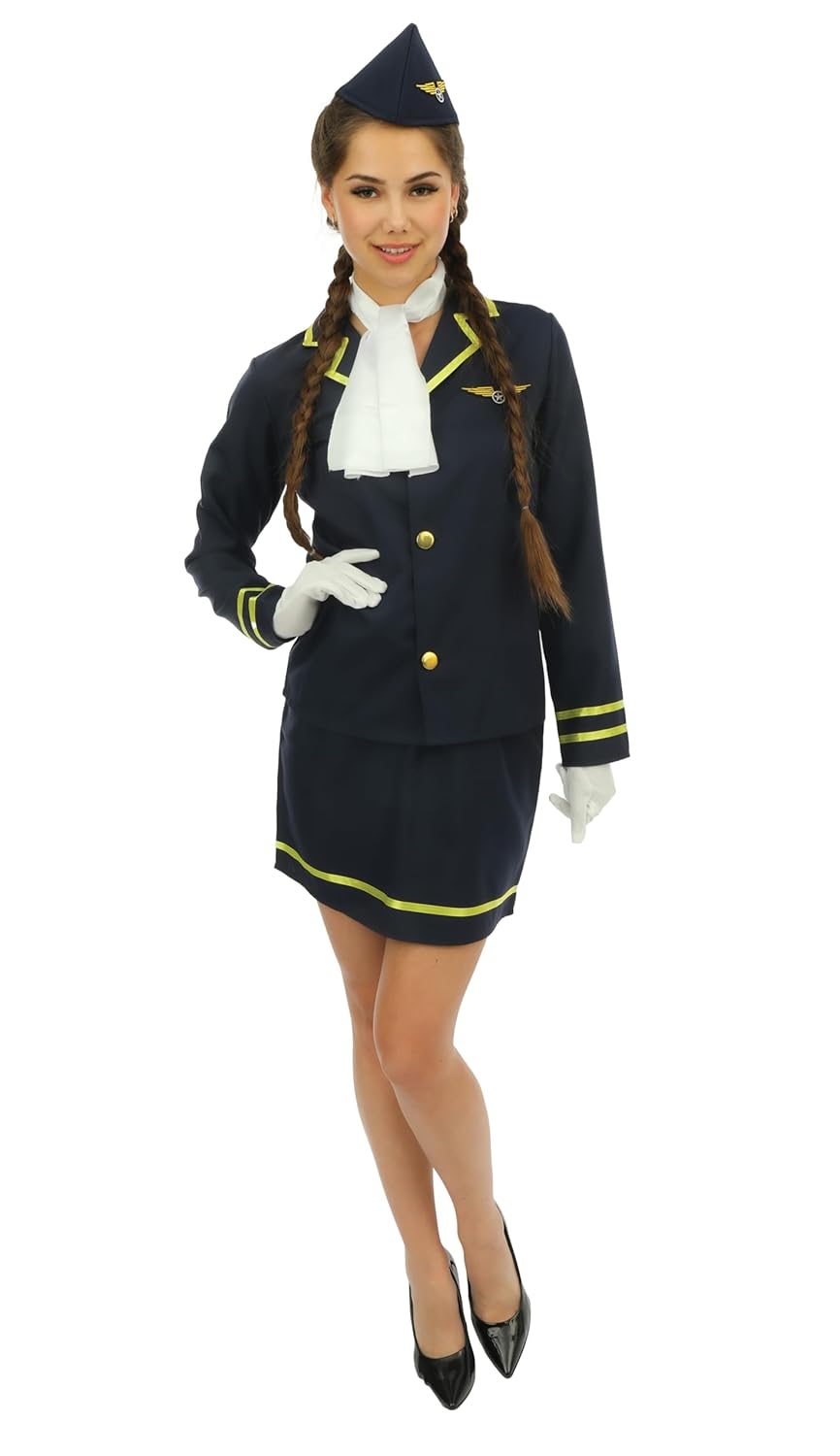 P'TIT CLOWN - 23831 - Costume hôtesse de l'air - adulte femme - L/XL