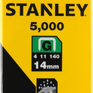 Stanley 1-TRA709-5T Lot de 5 000 agrafes robustes de type G 14 mm Jaune