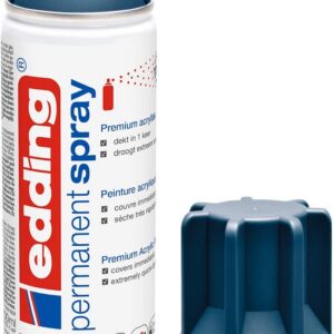 edding 5200 spray permanent - bleu nuit mat - 200 ml - peinture acrylique pour peindre ou décorer verre, métal, bois, céramique, plastique, toile - peinture acrylique en aérosol