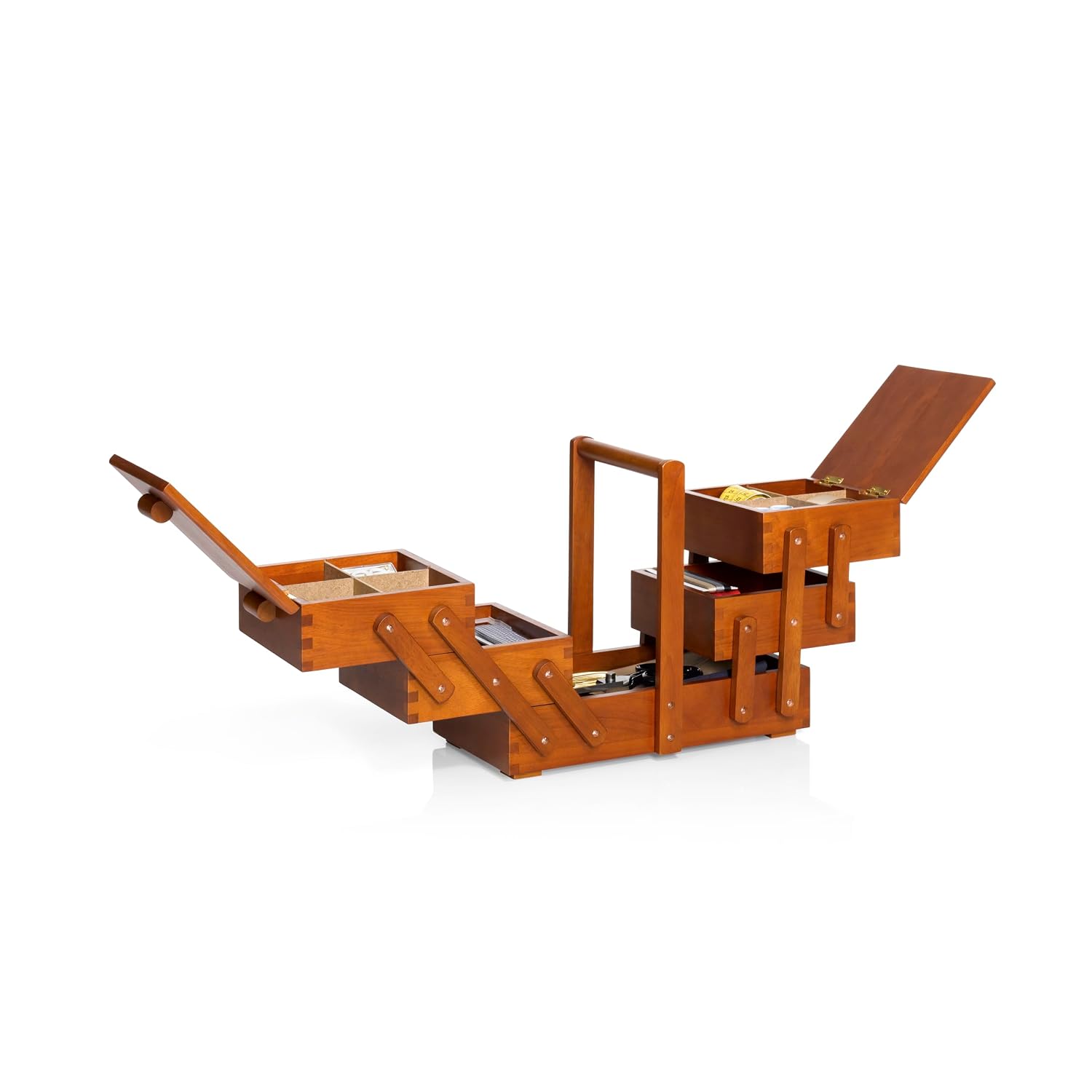 PRYM — Boîte à couture en bois foncé M marron – Image 3