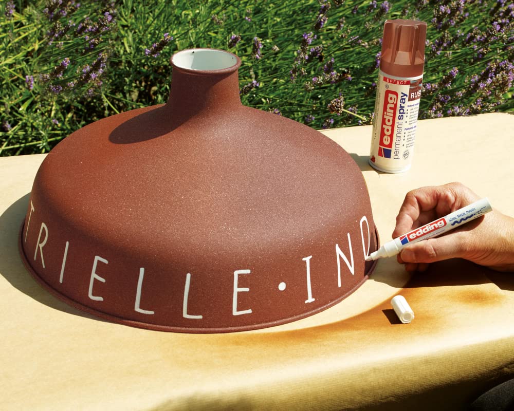 edding 5200 spray permanent - effet rouille mat - 200 ml - peinture acrylique pour peindre ou décorer verre, métal, bois, céramique, plastique, toile - peinture acrylique en aérosol – Image 4