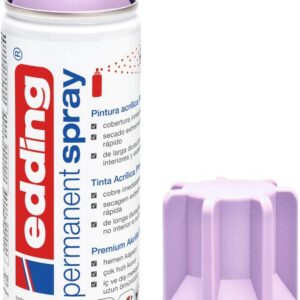 edding 5200 spray permanent - lavande mat - 200 ml - peinture acrylique pour peindre ou décorer verre, métal, bois, céramique, plastique, toile - peinture acrylique en aérosol