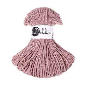 Bobbiny Corde Macramé Tressée Junior 3mm (Blush) 100m