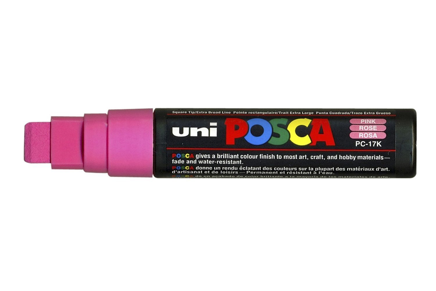 UNI-BALL Marqueur Pte rectangulaire extra-large POSCA PC17K 15mm Rose