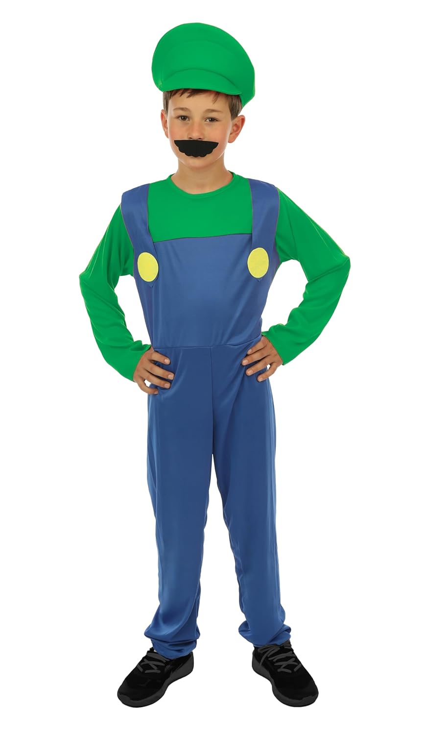 P'tit Clown - 77106 - Costume plombier - enfant - bleu, vert - 7/9 ans