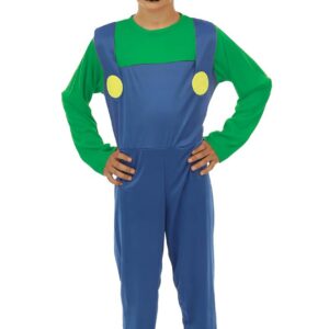 P'tit Clown - 77107 - Costume plombier - enfant - bleu, vert - 10/12 ans