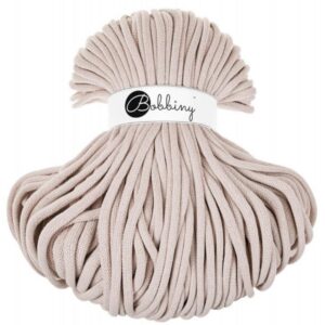 Bobbiny Corde Macramé Tressée Jumbo 9mm (Nude) 100m