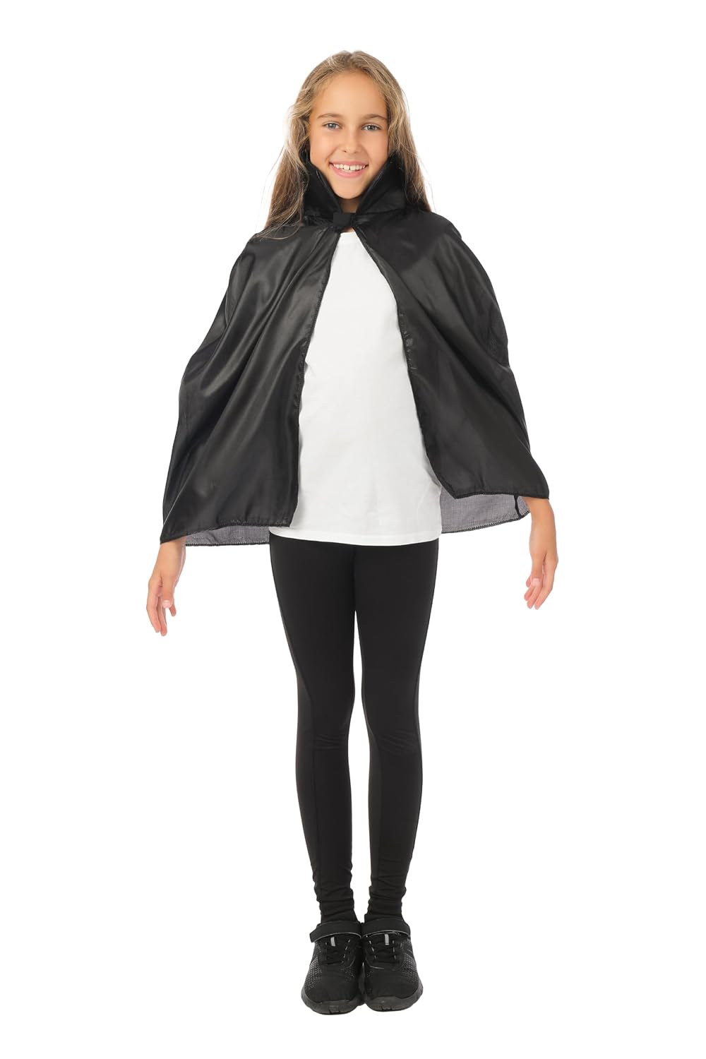 P'TIT CLOWN — Cape enfant noire 67 cm taille unique – Image 3