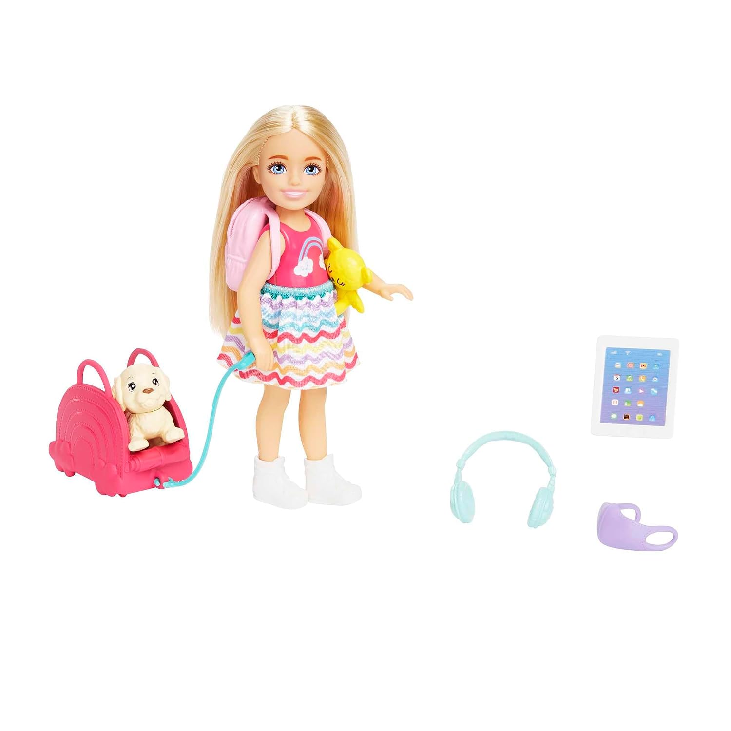 BARBIE Chelsea — Coffret poupée de voyage avec chiot et 6 accessoires – Image 6