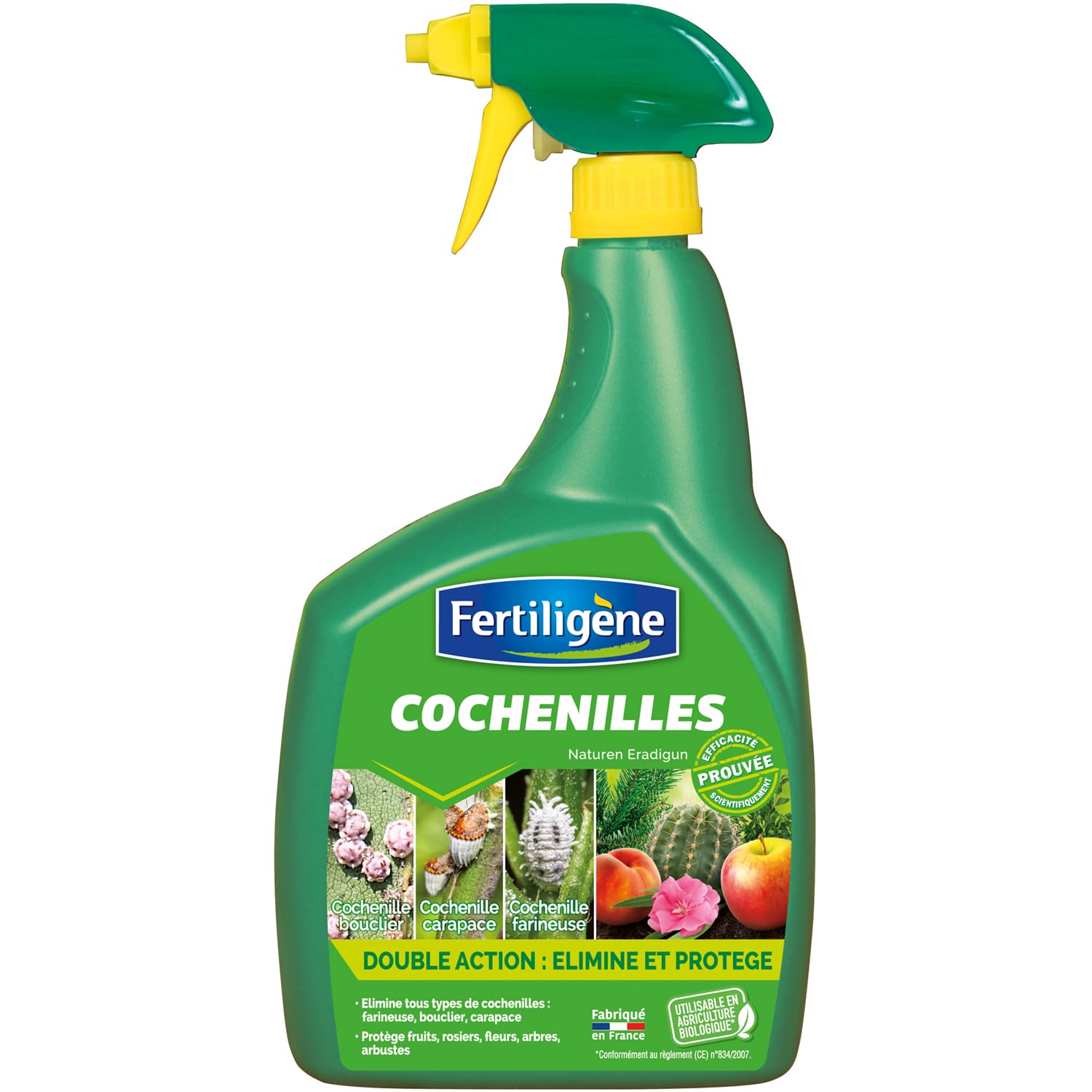 Fertiligène FCOCPAL - Pulvérisateur Insecticide Cochenilles Prêt à l'emploi 800 ML - A Base d'huile végétale de Colza - Elimine efficacement Tous Types de cochenilles (farineuse, Bouclier, Carapace)