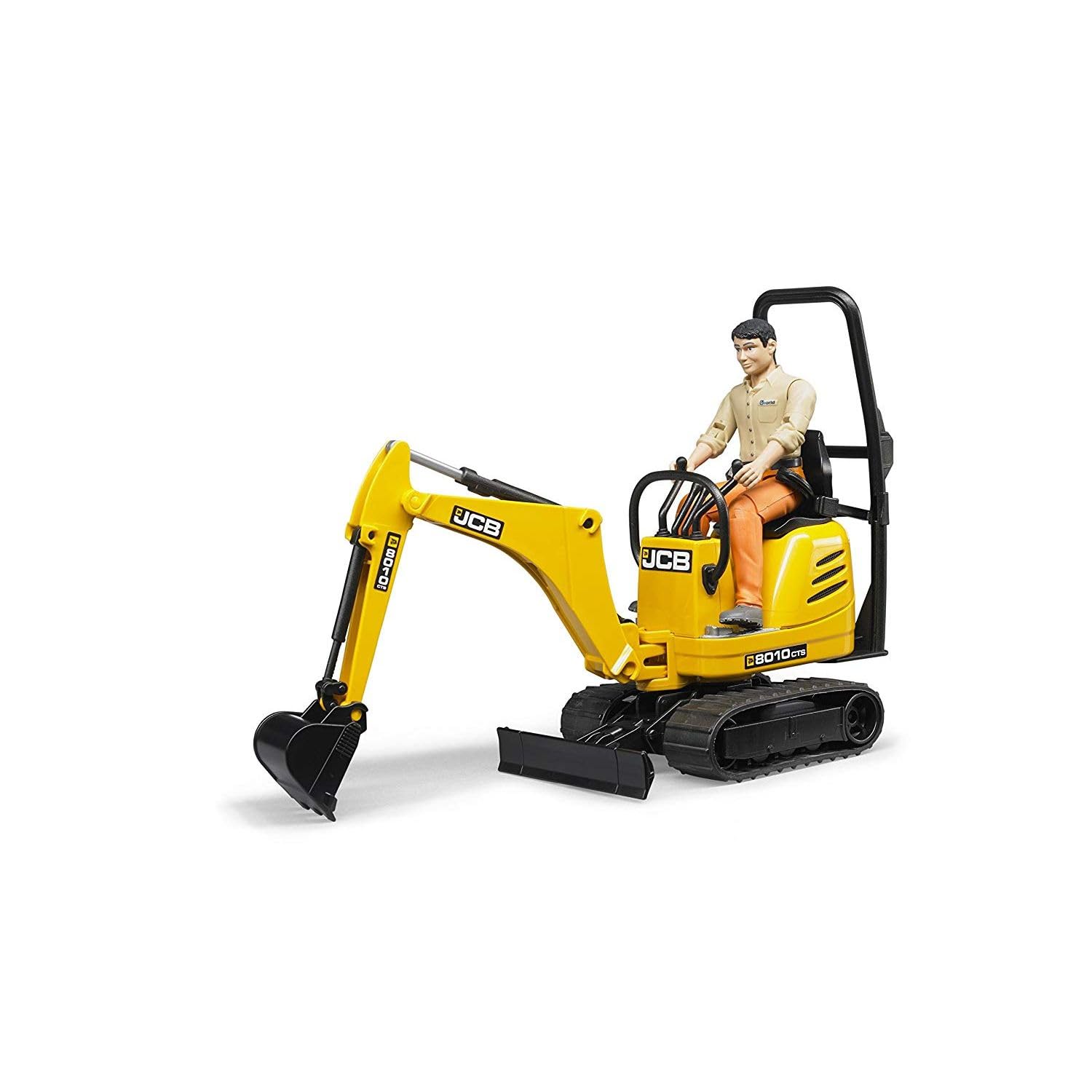 BRUDER JCB 8010 Cts — Micropelle avec ouvrier 1:16 – Image 2