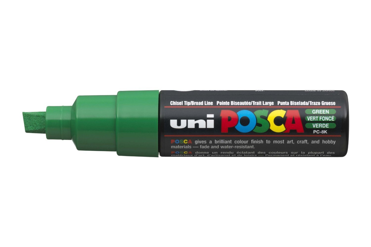 UNI-BALL Marqueur Pte large biseautée POSCA PC8K 8mm Vert Foncé