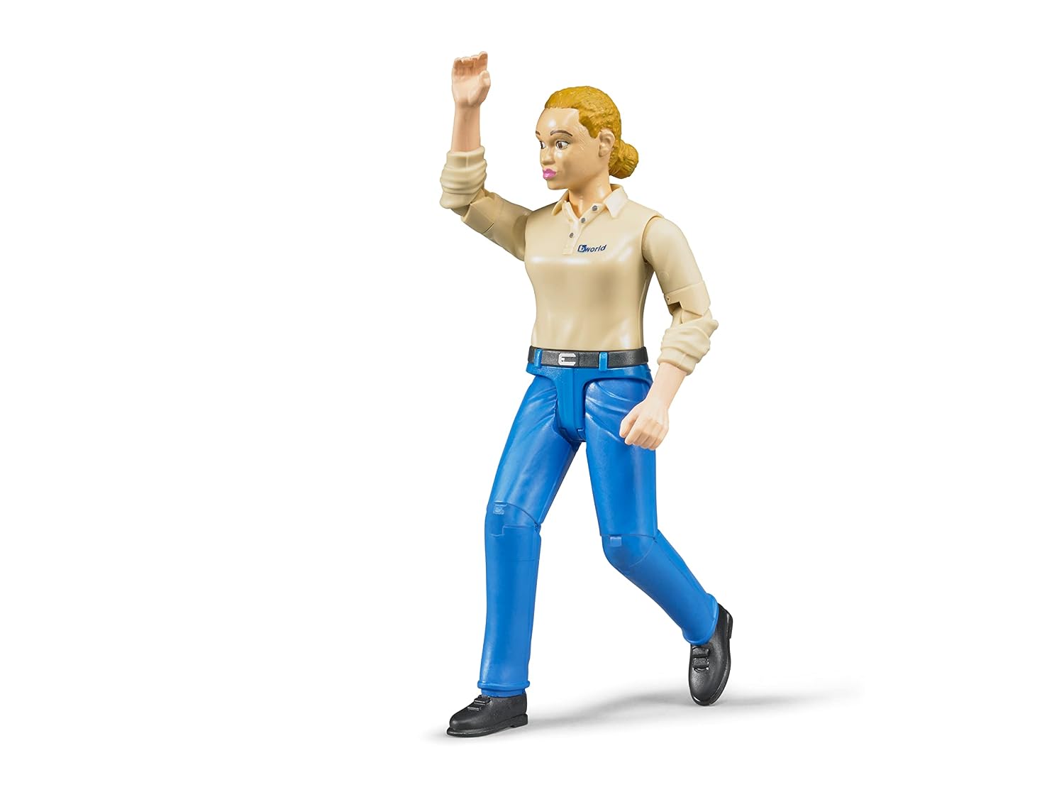 BRUDER bworld — Figurine Fermière pantalon bleu – Image 2