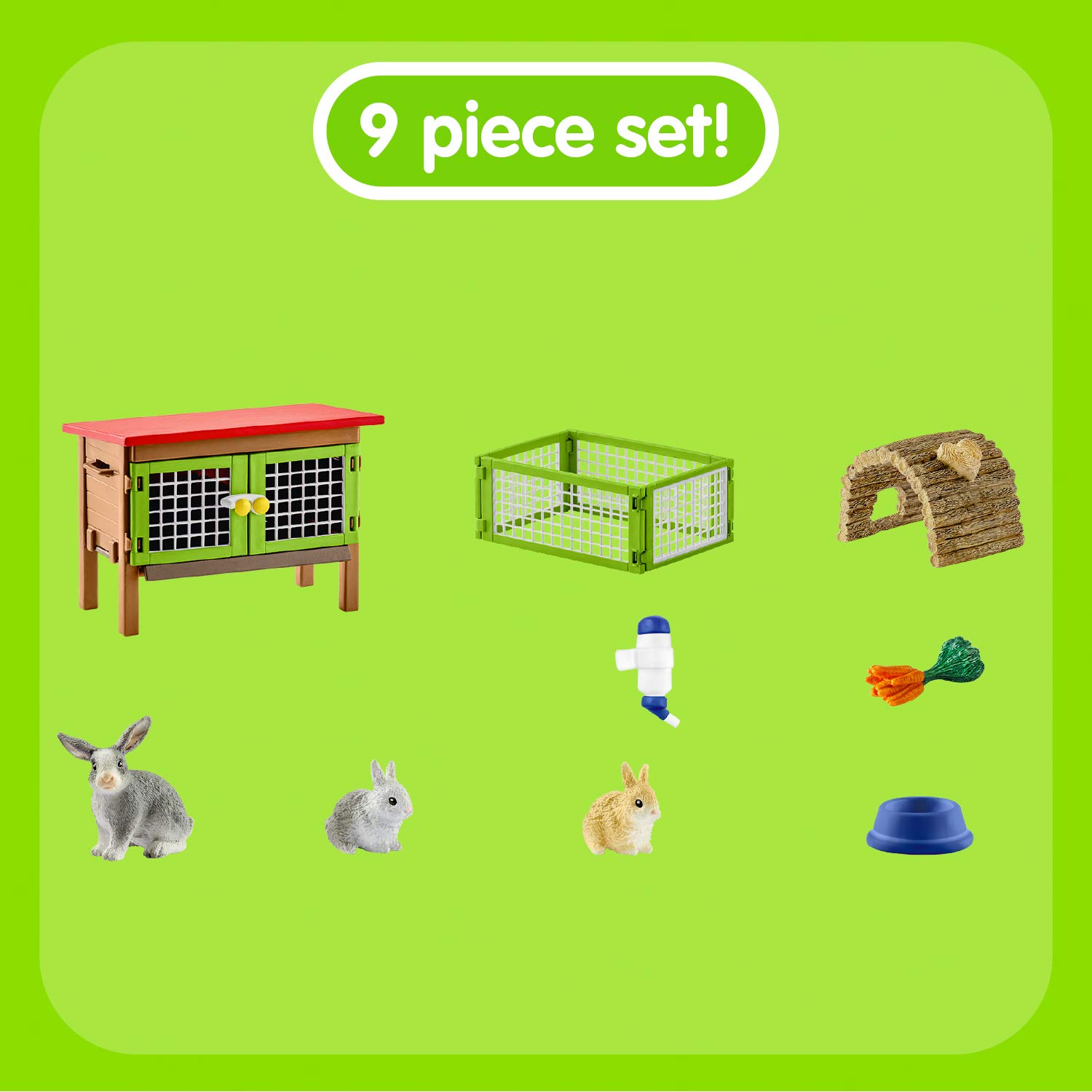 SCHLEICH — Figurine Clapier avec Enclos et Lapins – Image 4
