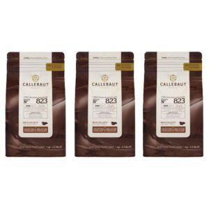 Callebaut 33,6% pépites de Chocolat au Lait (callets) Lot de 3 x 1kg