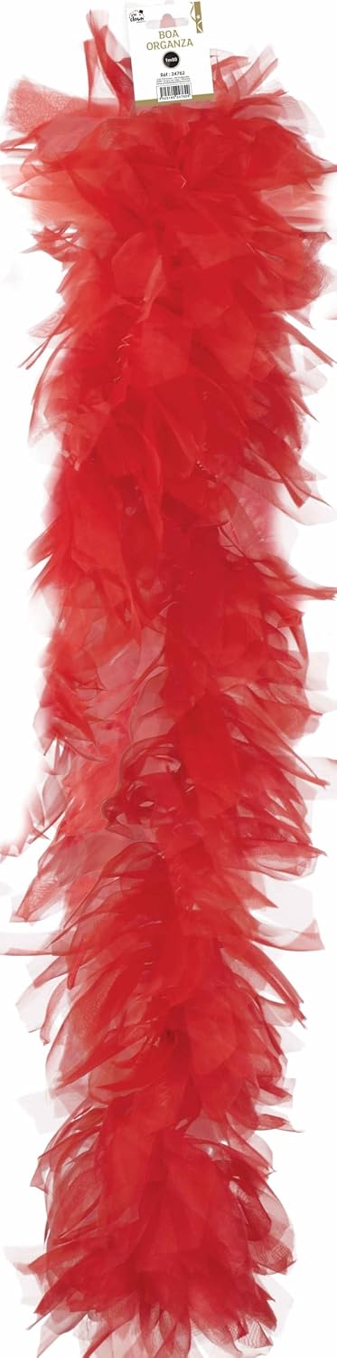 P'TIT CLOWN — Boa en organza 180 cm rouge – Image 2