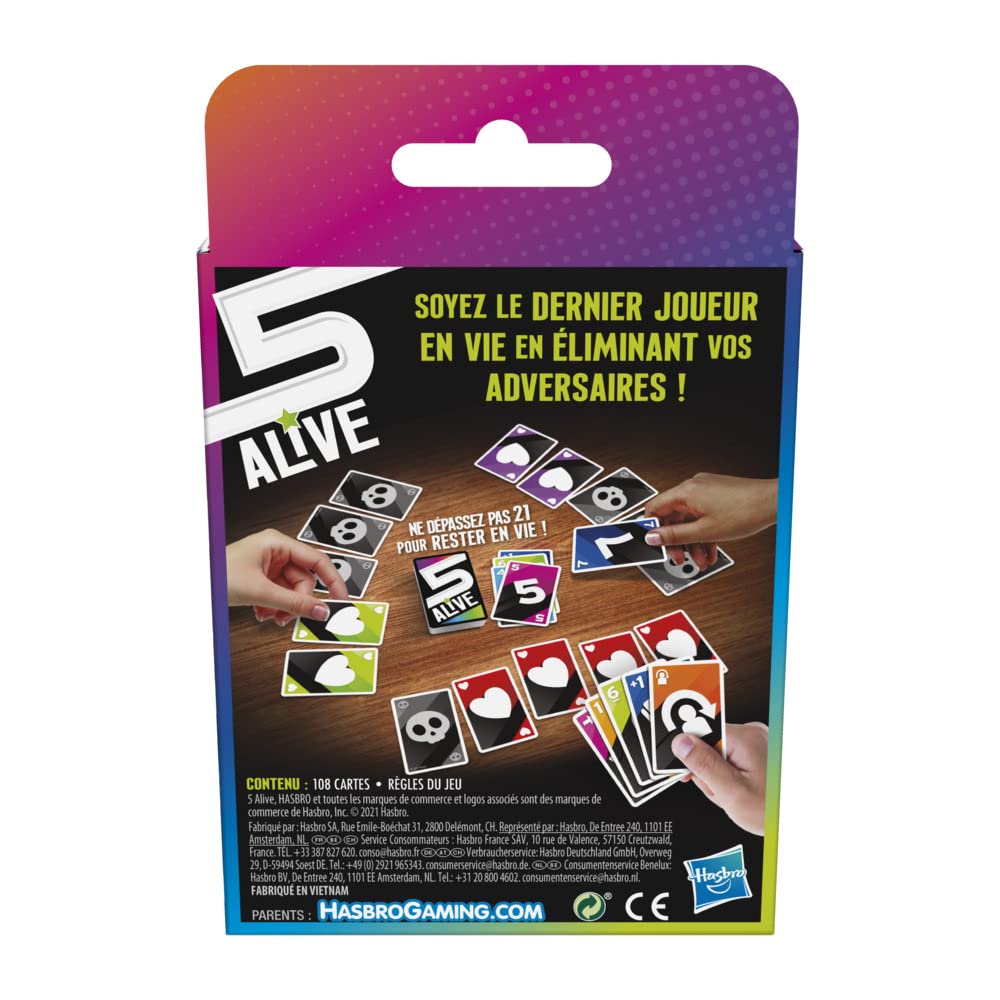 HASBRO Gaming 5 Alive — Jeu de Cartes familial 2 à 6 joueurs – Image 7
