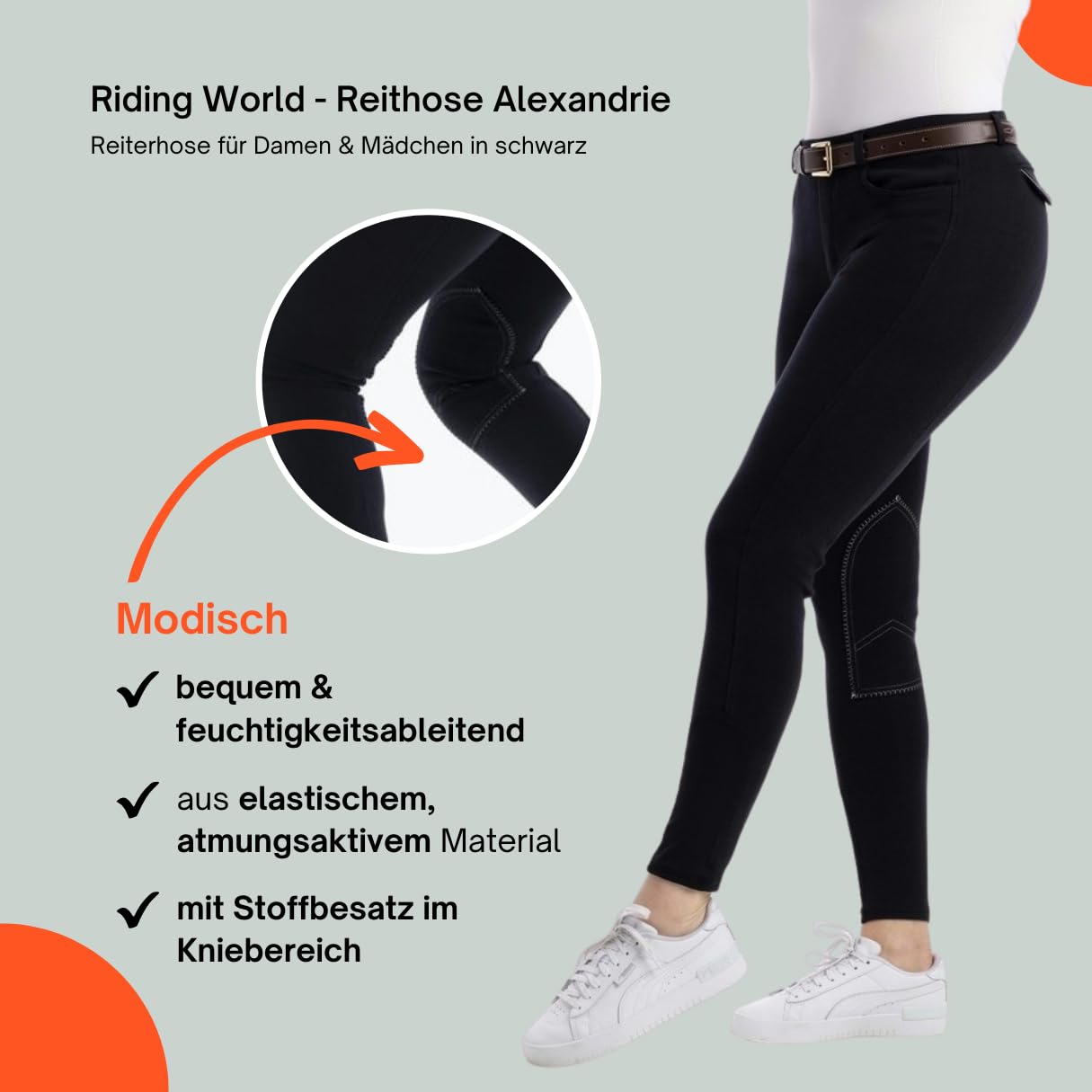 RIDING WORLD Alexandrie — Pantalon d’équitation femme et enfant – Image 3