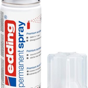 edding 5200 Vernis clair permanent en bombe - transparent et brillante - 200 ml - Vernis acrylique fini brillante - pour fixer et protéger la peinture - vernis en aérosol