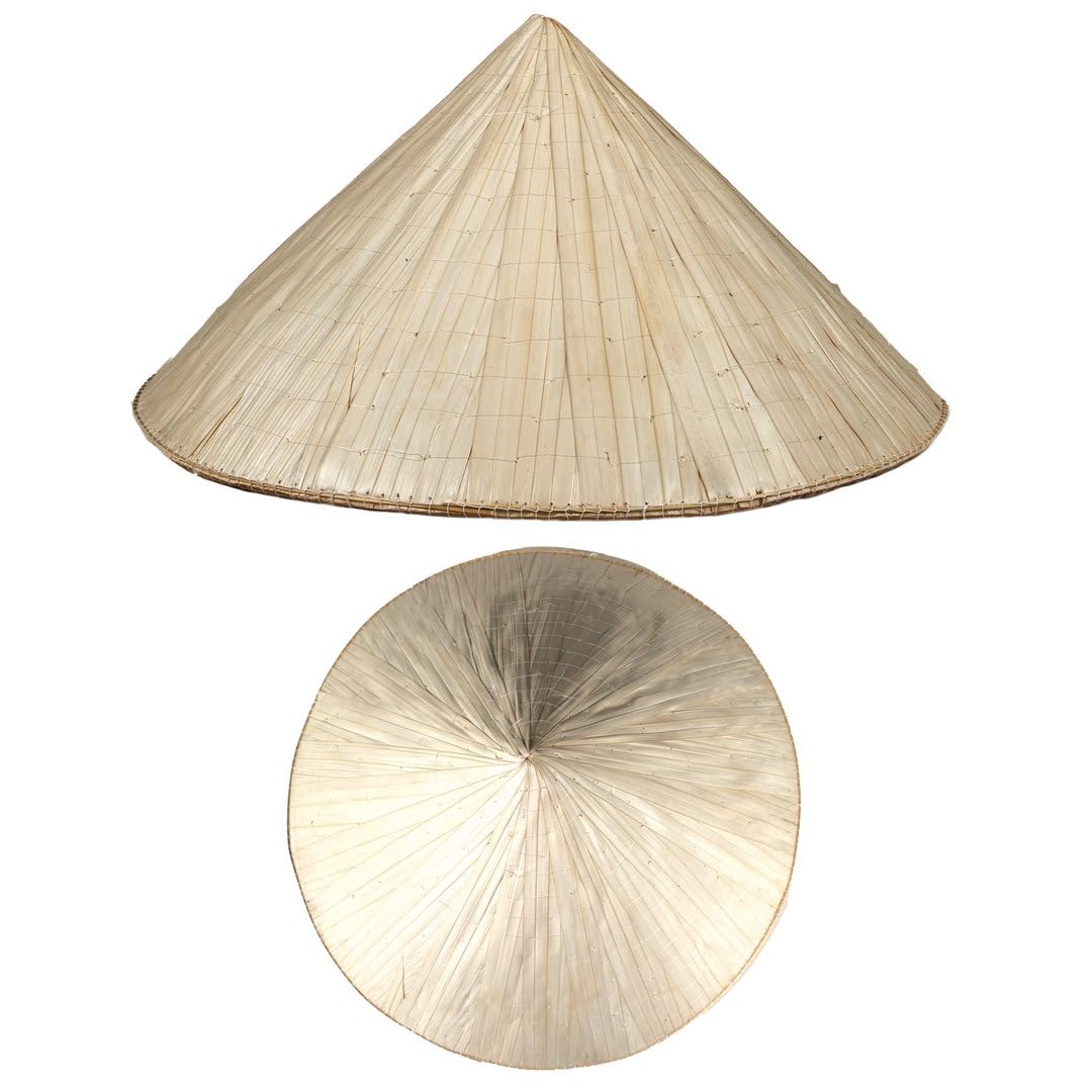 P'TIT CLOWN — Chapeau de Paille Vietnamien Adulte Beige – Image 4