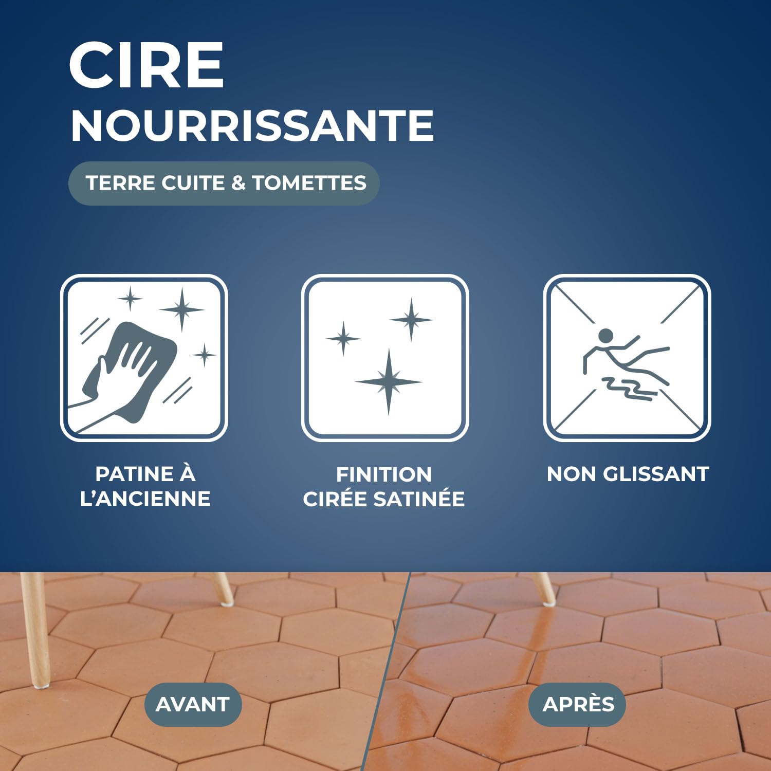 STARWAX - Cire Nourrissante Terre Cuite Patine à l'Ancienne - Nourrit et Préserve les Sols en Terre Cuite et Tomettes - Teinte Incolore - Non Glissant - Fabriqué en France - 2x 1L - 30m² environ – Image 2