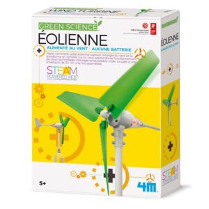 4M Kidzlabs Green Science/Eco-Engineering: ÉOLIENNE/ Emballage F R A N C A I S, Instructions détaillées incluses, 5+
