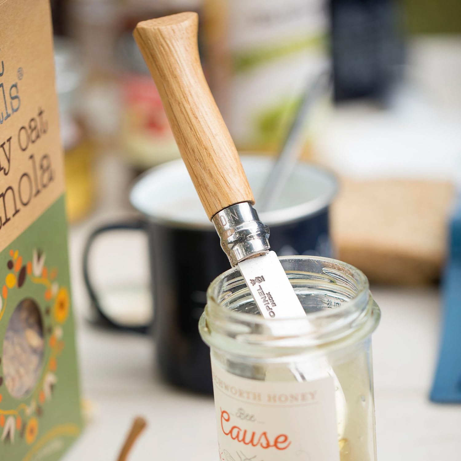 OPINEL N°08 Olivier — Couteau de poche avec étui – Image 7