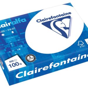 Clairefontaine 1950C - Clairalfa - Lot de 500 Feuilles de Papier - A4 - 100 g - Blanc