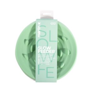 Gamelle Anti-Glouton en Silicone pour Chien et Chat - 300 ML - Design aileron de Requin, Digestion améliorée - Silicone Alimentaire, Lave-Vaisselle, Micro-Ondes, congélateur - 4 Coloris (Vert)