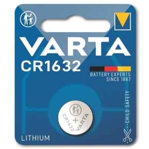 VARTA Piles Bouton CR1632, lot de 1, Lithium Coin, 3V, emballage sécurisé pour les enfants, pour petits appareils électroniques - clés de voiture, télécommandes, balances